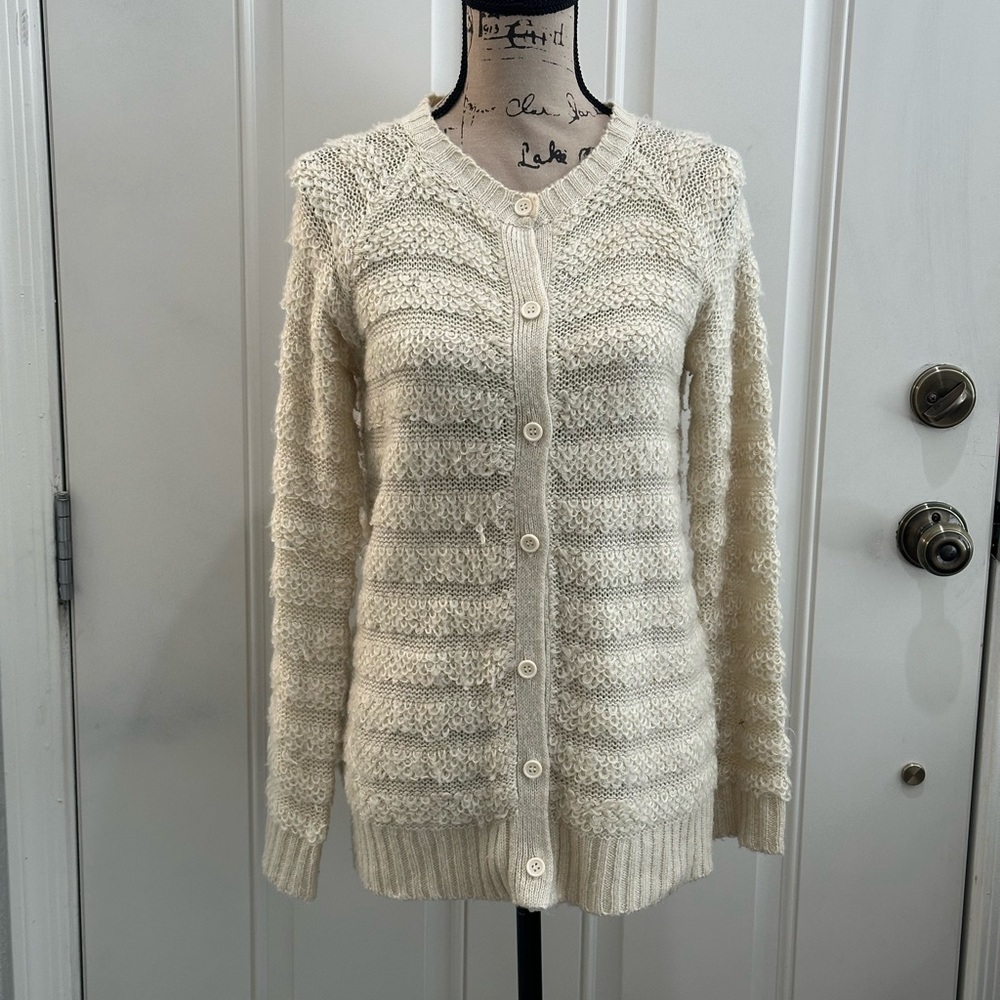 Vintage Urban Outfitters Silence & Noise Cream Cardigan Sweater - M